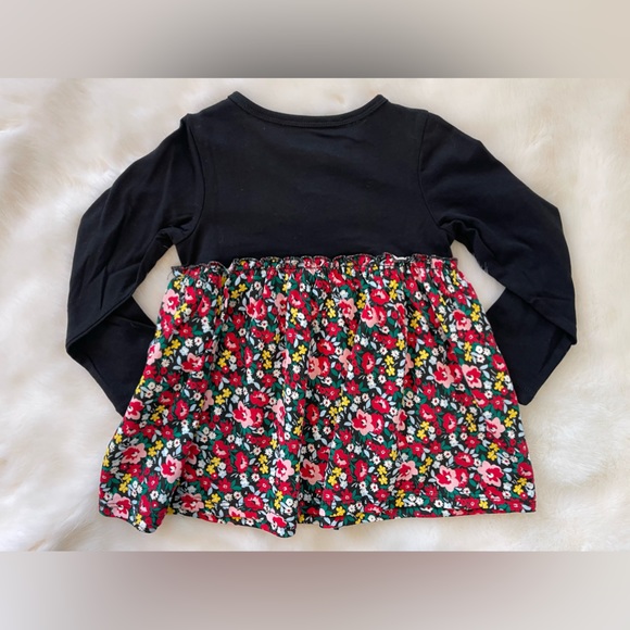 New first impressions little girls floral and black dress - Picture 2 of 4
